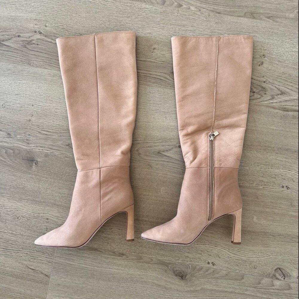 Antonio Melani Leather Nubuck Stellah Knee-High Dress Boots suade